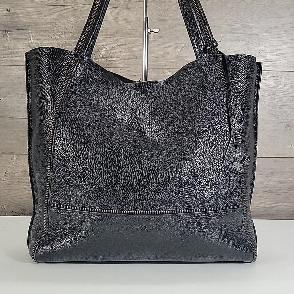 Botkier for Anthropologie Black Pebble Leather Tote Bag
